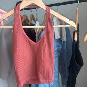 Urban Outfitters Halter Crop top in Rust